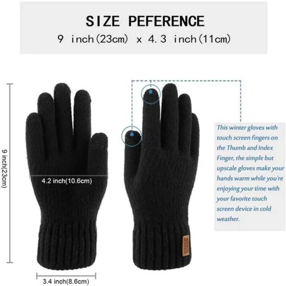 Warm Winter Beanie Hat & Scarf Gloves Set Stylish Knit Skull Cap Unisex